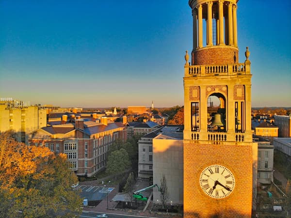 UNC bell tower on the campus in chapel hill, north carolina.