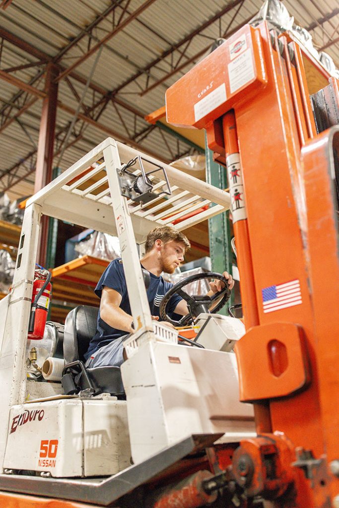 Warehouse forklift operator Charlotte