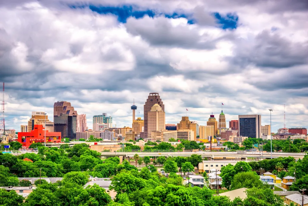 San Antonio, Texas, USA downtown cityscape.
