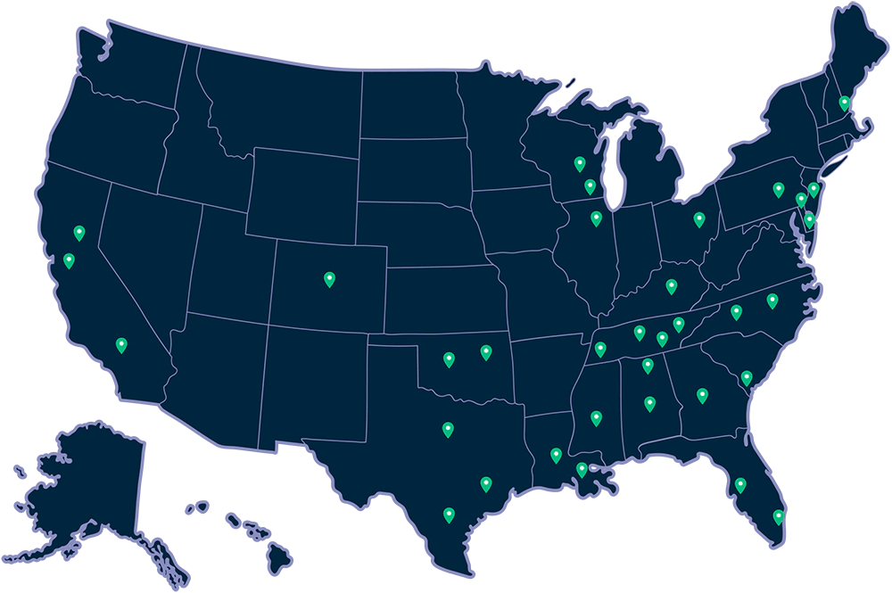 USA map dark blue