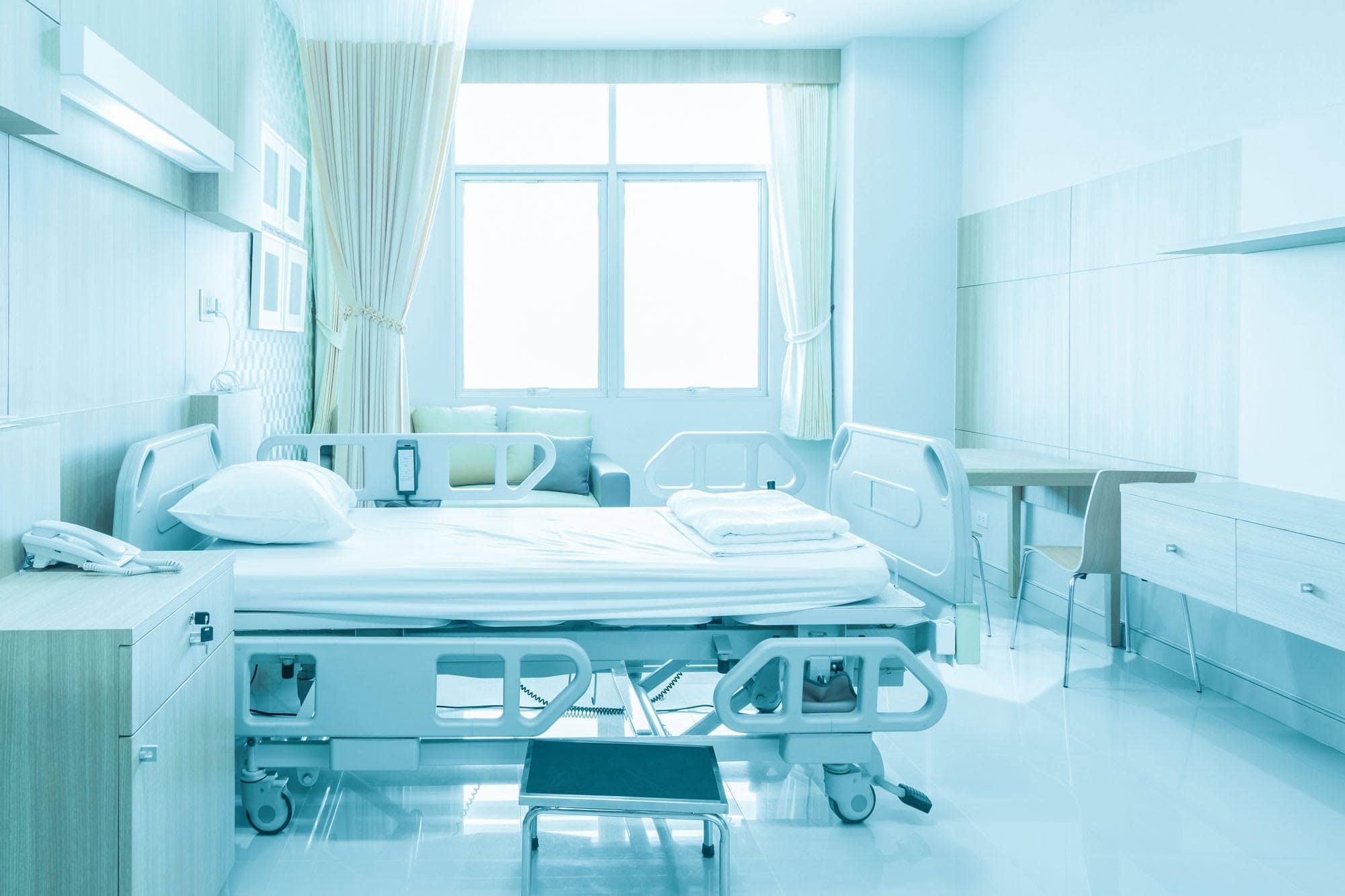 Empty hospital room