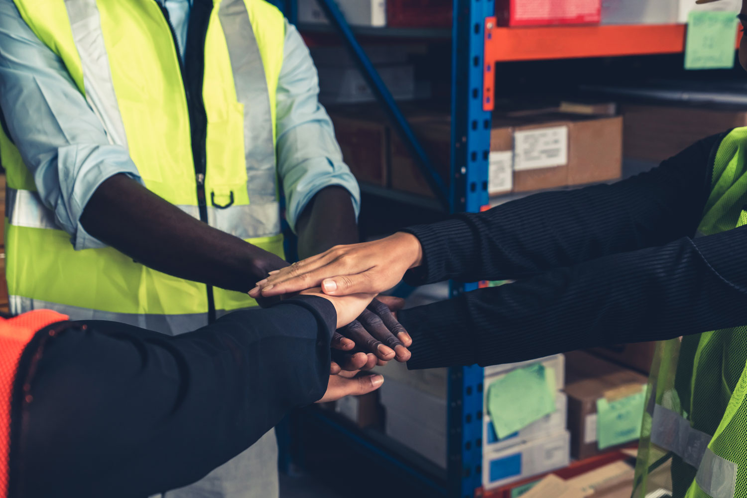 diversity team in warehouse