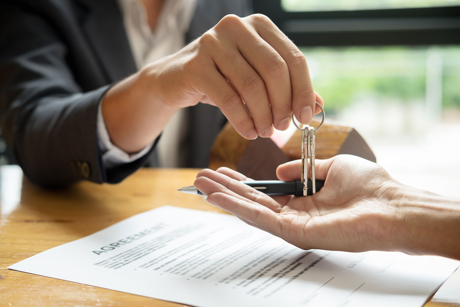 real estate agent with keys