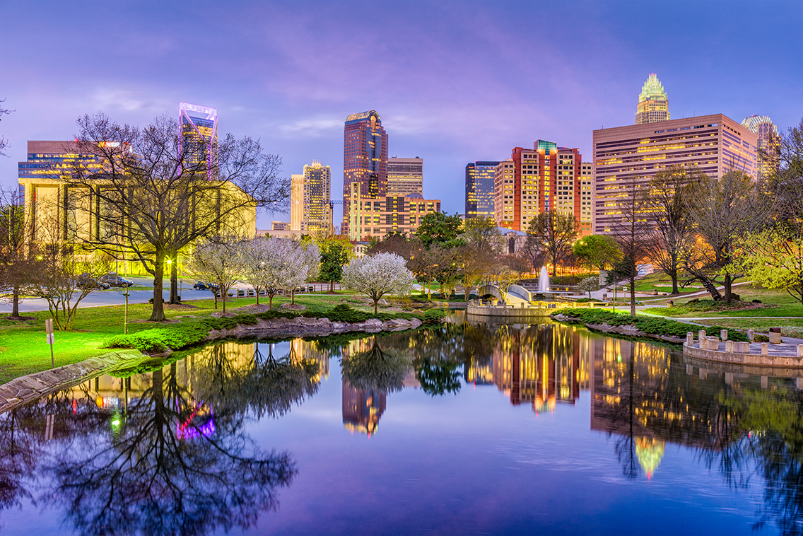 Charlotte park cityscape